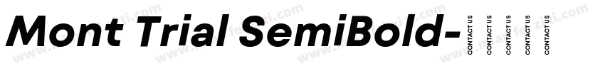 Mont Trial SemiBold字体转换